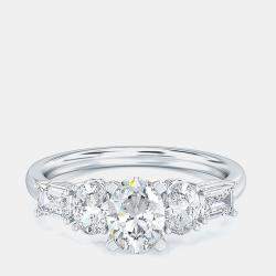 Pre Owned 5 Stone Oval Solitaire Ring (1 1/4 ctw) US 7