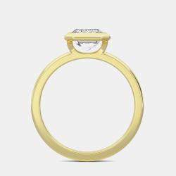 Pre Owned 14K Bazel Ec Solitaire Ring (1 ctw) US 7
