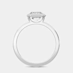 Pre Owned 14K Bazel Ec Sol Ring (1 1/2 ctw) US 7