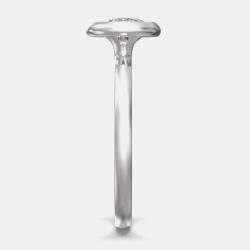 Pre Owned خاتم سوليتير دائري من الذهب الأبيض عيار 14 قيراط بإطار (1.00 قيراط بالوزن الإجمالي) مقاس 7 الولايات المتحدة