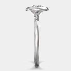 Pre Owned 14K White Gold Bezel Set Round Solitaire Ring (1.50 ctw) US 7