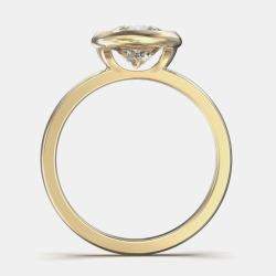 Pre Owned 14K Yellow Gold Bezel Set Round Solitaire Ring (1.50 ctw) US 7