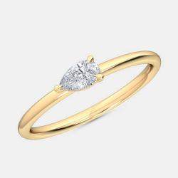 مملوكة مسبقًا 14K Pear Sideways Petite Ring (1/4 ctw) US 7
