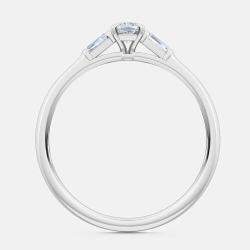 Pre Owned خاتم باغيت صغيرة 14 قيراط على الجانب (0.30 قيراط إجمالي) مقاس الولايات المتحدة 7