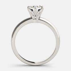 مملوكة مسبقًا خاتم سوليتير دائري سادة عيار 14 قيراط (1 قيراط الوزن الإجمالي للماس) بمقاس الولايات المتحدة 7