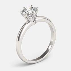 مملوكة مسبقًا خاتم سوليتير دائري سادة عيار 14 قيراط (1 قيراط الوزن الإجمالي للماس) بمقاس الولايات المتحدة 7