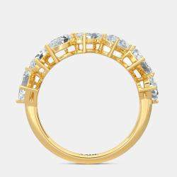 Pre Owned 14K Yellow Gold Fancy Lab Grown Band (2.00 ctw) US 7