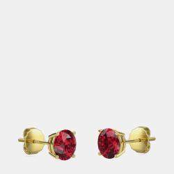 10K Round Created Ruby Birthstone Solitaire Earring (2.00 ctw)
