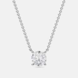 Pre Owned 5.00 Ct Round 14K White Gold Lab Grown Diamonds Solitaire 4 Prong Pendant