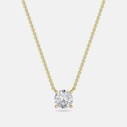 Pre Owned 6.00 Ct Round 14K Yellow Gold Lab Grown Diamonds Solitaire 4 Prong Pendant