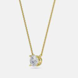 Pre Owned 6.00 Ct Round 14K Yellow Gold Lab Grown Diamonds Solitaire 4 Prong Pendant