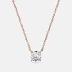 Pre Owned 6.00 Ct Round 14K Rose Gold Lab Grown Diamonds Solitaire 4 Prong Pendant