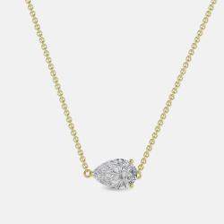 Pre Owned 6.00 Ct Pear 14K Yellow Gold Lab Grown Diamonds Solitaire 3 Prong Pendant