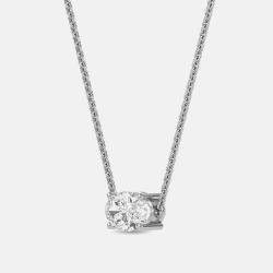 Pre Owned 7.00 Ct Oval 14K White Gold Lab Grown Diamonds Solitaire 4 Prong Pendant