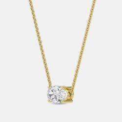 Pre Owned 6.00 Ct Oval 14K Yellow Gold Lab Grown Diamonds Solitaire 4 Prong Pendant