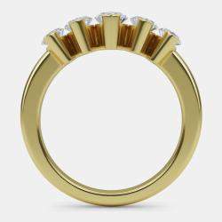 Pre Owned خاتم زفاف 14 قيراط 5 ألماس ماركيز مزروع مخبرياً (1 5/8 قيراط) مقاس 7 الولايات المتحدة