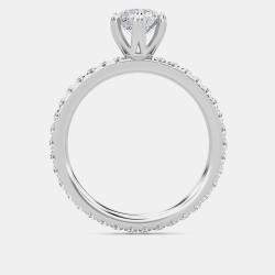 Pre Owned خاتم زفاف سوليتر ستة شوكات ألماس مزروع مخبرياً مقاس 7 الولايات المتحدة