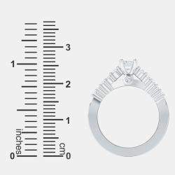 Pre Owned 14K Solitaire With Lab Grown Diamonds Bridal Ring US 7