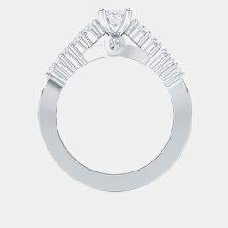 Pre Owned 14K Oval Cutal Solitaire With Lab Grown Diamonds Bridal Ring US 7