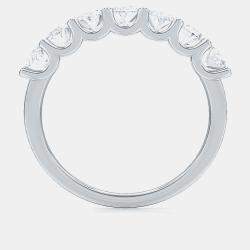 Pre Owned خاتم مرصوص بقطع بيضاوي ألماس مزروع مخبرياً 7 قطع (1 1/2 قيراط بالقيراط الإجمالي) مقاس 7 الولايات المتحدة