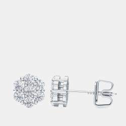 7 Stone Cluster Lab Grown Diamonds Earrings (1 Ctw)