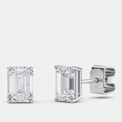 مملوكة مسبقًا 14K Solitaire Lab Grown Diamonds Earrings (1 Ctw)