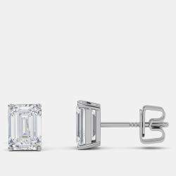 14K Solitaire Lab Grown Diamonds Earrings (1 1/2 Ctw)