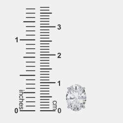 مملوكة مسبقًا 14K Oval Cut Solitaire Lab Grown Diamonds Earrings (1/2 Ctw)