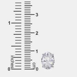 Pre Owned 14K Oval Cut Solitaire Lab Grown Diamonds Earrings (1 Ctw)