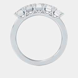 Pre Owned 5 Lab Grown Diamonds Emeral cut Straight Band (1 Ctw) US 7