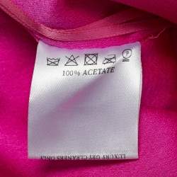 M.A.E Pink Satin and Chiffon Gathered Generation Dress with Cape S
