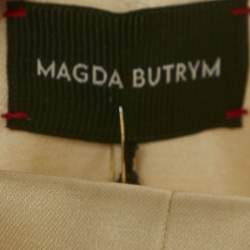 Magda Butrym Black/Cream Silk Blend Belgrade Mini Dress M