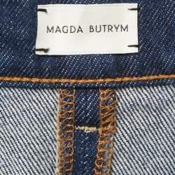 مملوكة مسبقًا Magda Butrym Navy Blue Denim Midi Skirt M