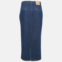 مملوكة مسبقًا Magda Butrym Navy Blue Denim Midi Skirt M