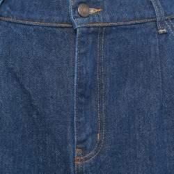 مملوكة مسبقًا Magda Butrym Navy Blue Denim Midi Skirt M