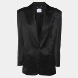 Magda Butrym Black Silk and Wool Blazer S