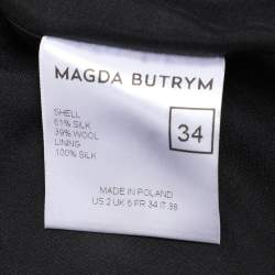 Magda Butrym Black Silk and Wool Blazer S