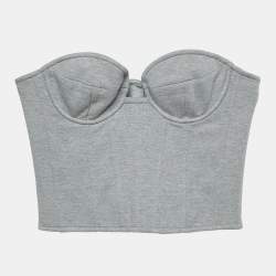 Magda Butrym Grey Jersey Corset Top S