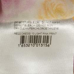 Magda Butrym Multicolor Floral Print Crepe Draped Sleeveless Mini Dress S