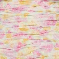 Magda Butrym Multicolor Floral Print Crepe Draped Sleeveless Mini Dress S