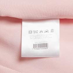 Pre Owned Magda Butrym Pink Silk and Ostrich Feather Strapless Mini Dress S