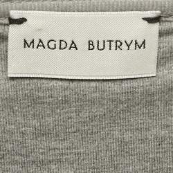 Pre Owned Magda Butrym Grey Cotton Blend Strapless Bustier Top S 