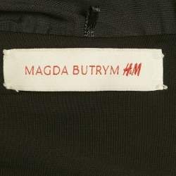 Pre Owned Magda Butrym Black Cut-Out Jersey Ruche Mini Dress S