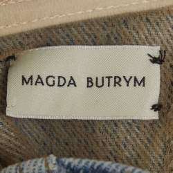 مملوكة مسبقًا Magda Butrym Blue Denim Corset Tank Top & Strapless Mini Dress Set S