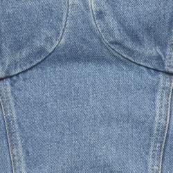 مملوكة مسبقًا Magda Butrym Blue Denim Corset Tank Top & Strapless Mini Dress Set S