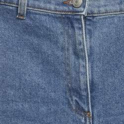 Pre Owned بنطلون جينز كابري دنيم أزرق من ماجدا بوتريم مقاس صغير - الخصر 25 بوصة