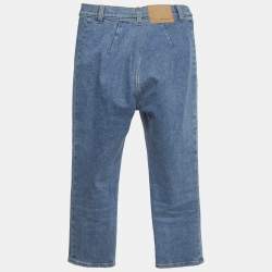 Pre Owned بنطلون جينز كابري دنيم أزرق من ماجدا بوتريم مقاس صغير - الخصر 25 بوصة