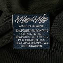 Pre Owned Maison d'Angelann Black Knit Fringed Sleeveless Maxi Dress S