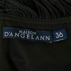 Pre Owned Maison d'Angelann Black Knit Fringed Sleeveless Maxi Dress S