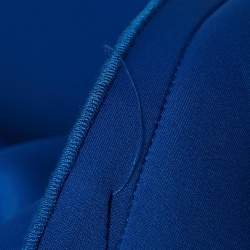 مملوكة مسبقًا Maison De La Sirena Royal Blue Jersey Draped One-Shoulder Midi Dress S